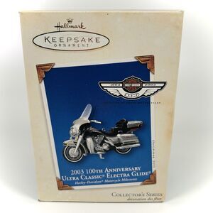 2003 Hallmark Keepsake Ornament 100th Anniversary Ultra Classic Electra Glide